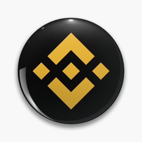 Aperçu de l'œuvre Binance jaune sur icône noire créée et vendue par DTech ⭐.