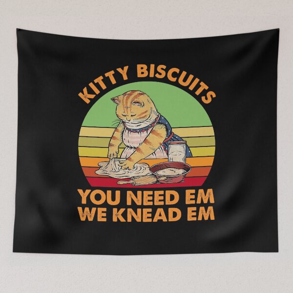 Item preview, Kitty Biscuits We Knead Em You Need Em Cat Making Cookies Vintage  designed and sold by Zahxander35.