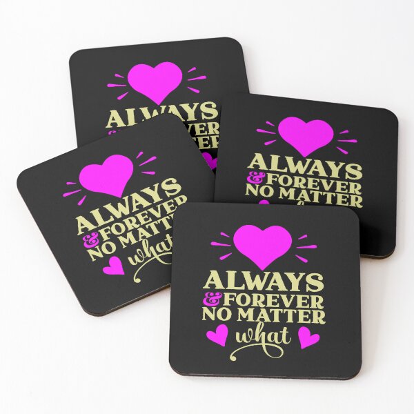 Item preview, Always And Forever No Matter What - Romantic Love Quote designed and sold by Delandor.