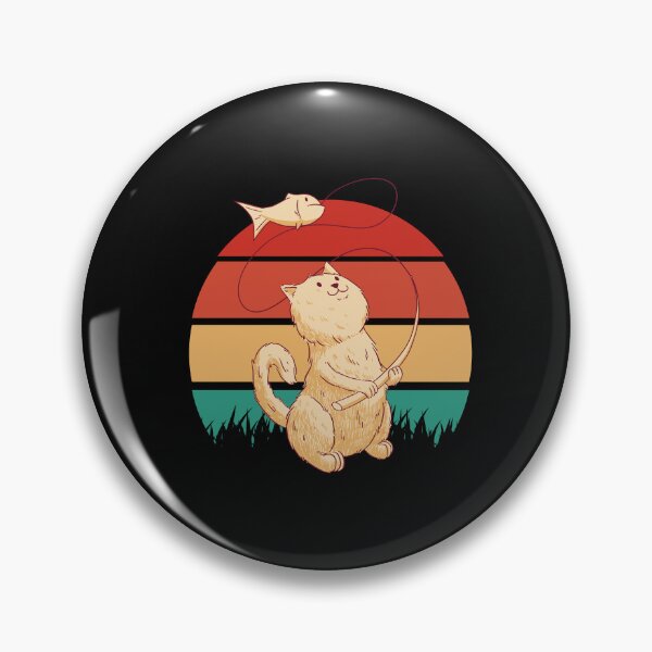 Item preview, Cat Fishing Retro Sunset designed and sold by DerSenat.