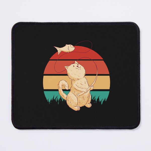 Item preview, Cat Fishing Retro Sunset designed and sold by DerSenat.