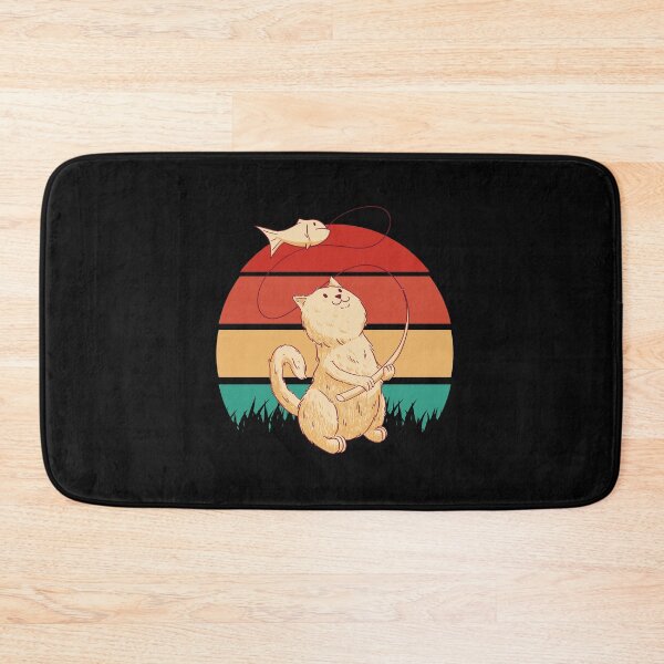 Item preview, Cat Fishing Retro Sunset designed and sold by DerSenat.