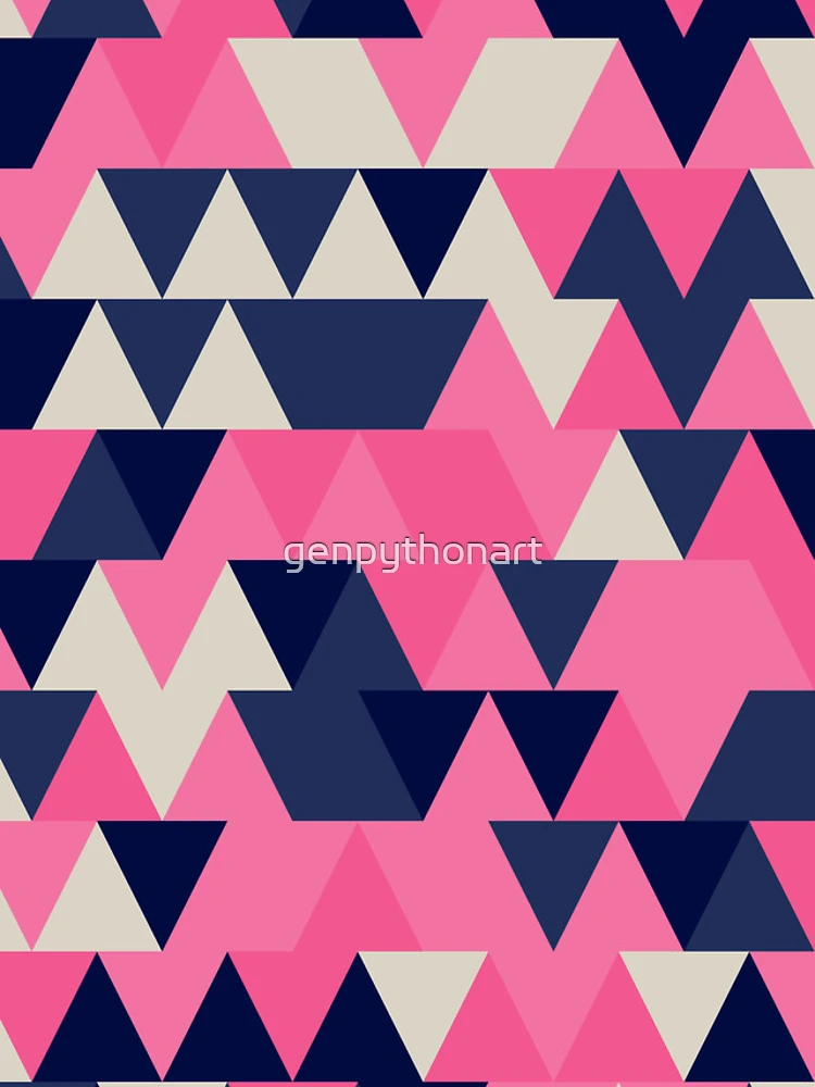 Thumbnail 4 of 4, iPhone Case, Triangles 5 designed and sold by genpythonart.
