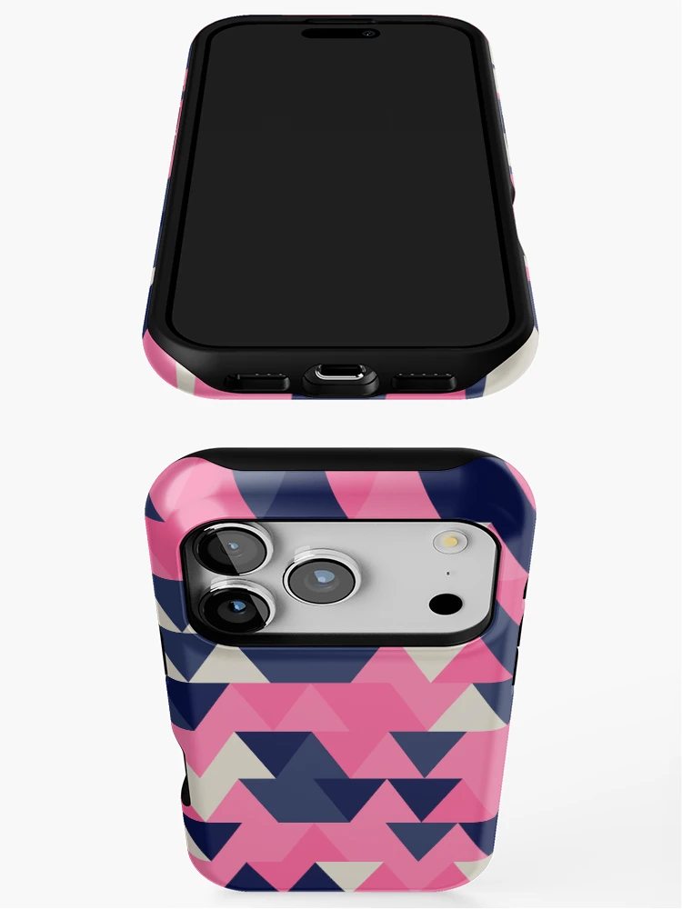 Thumbnail 3 of 4, iPhone Case, Triangles 5 designed and sold by genpythonart.