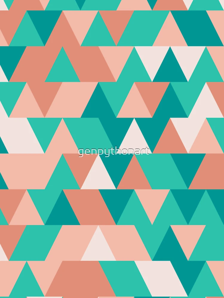 Thumbnail 4 of 4, iPhone Case, Triangles 7 designed and sold by genpythonart.