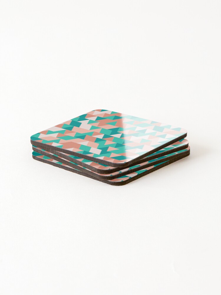 Thumbnail 4 of 5, Coasters (Set of 4), Triangles 7 designed and sold by genpythonart.