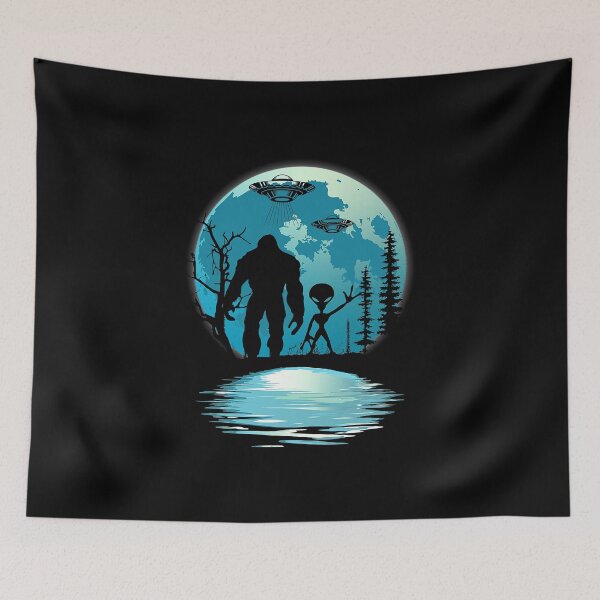 Item preview, Bigfoot UFO Moon Alien Extra Terrestrial designed and sold by danieljames11.