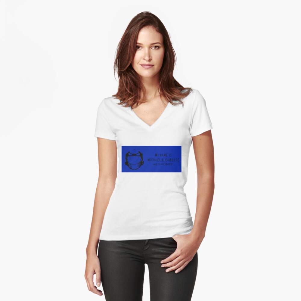 Item preview, Fitted V-Neck T-Shirt designed and sold by CanisPicta.
