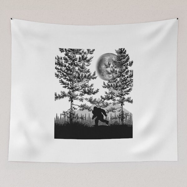 Item preview, Bigfoot Walking in the Forest Moon Night Sky Sasquatch designed and sold by danieljames11.