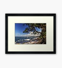 The Beach At Kapaa Framed Print