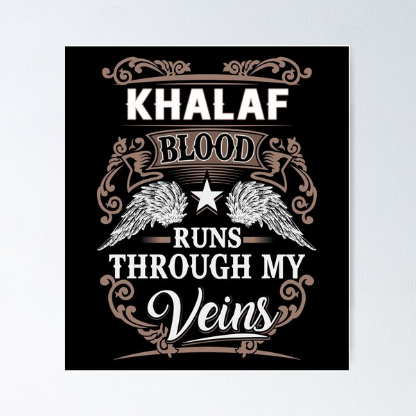 Item preview, Camiseta con el nombre de Khalaf - Camiseta con el artículo de regalo de Khalaf Blood Runs Through My Veins designed and sold by artiagasonya.