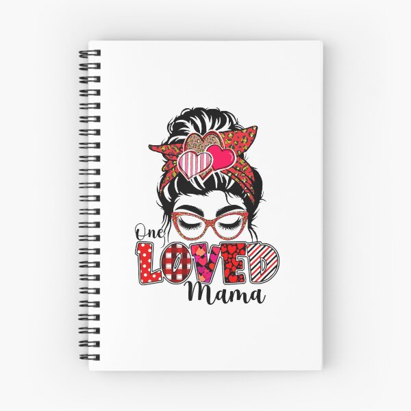 Item preview, One Loved Mama Funny Messy Bun Buffalo Plaid Valentines Day designed and sold by ryanbrian.