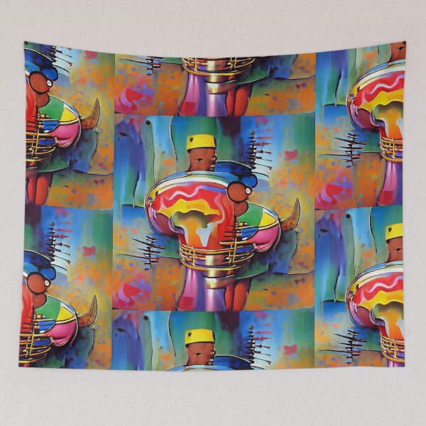 Item preview, African Percussion ~ Colorful Positive Vibes designed and sold by cottonklub.