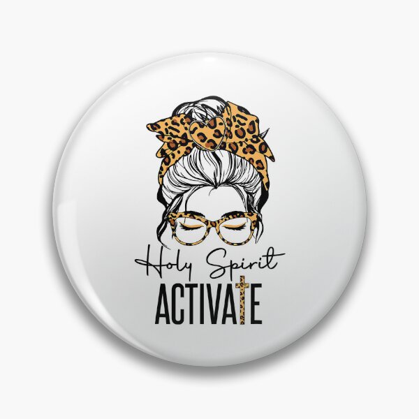 Item preview, Holy Spirit Activate Black Mom Life Leopard Messy Bun designed and sold by ryanbrian.