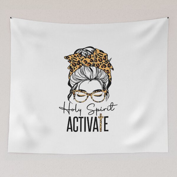 Item preview, Holy Spirit Activate Black Mom Life Leopard Messy Bun designed and sold by ryanbrian.