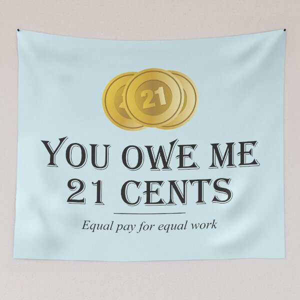 Item preview, Equal pay for equal work - Feminist designed and sold by crazycollective.