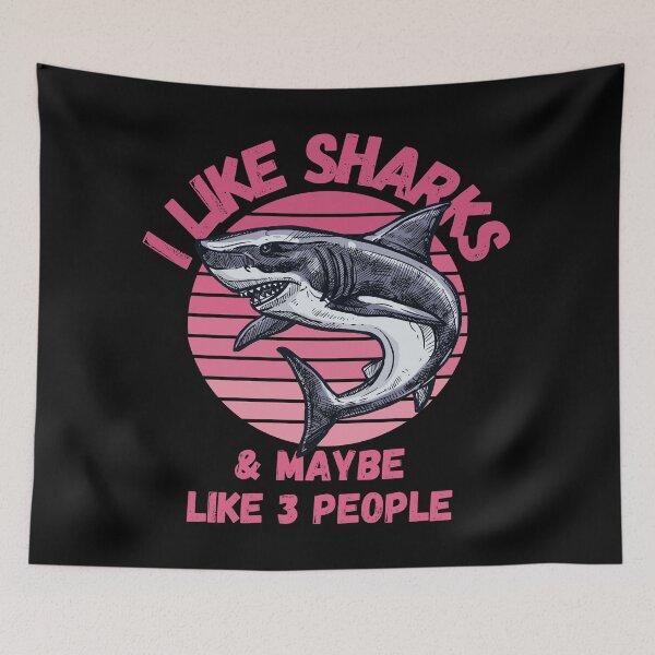 Item preview, I Like Sharks and Maybe 3 People Funny Shark Lovers Design designed and sold by Nathalie Aynié.
