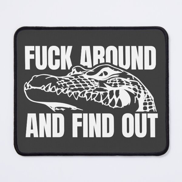 Item preview, FAFO Fuck Around and Find Out croc alligator crocodile white on gray designed and sold by Z0nked.