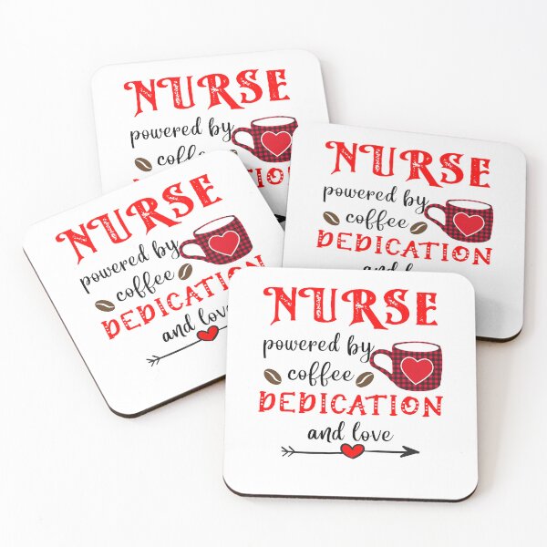 Item preview, Nurse Powered By Coffee Dedication And Love designed and sold by Marika1100.
