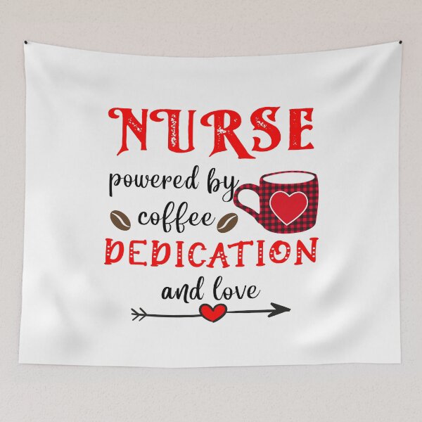 Item preview, Nurse Powered By Coffee Dedication And Love designed and sold by Marika1100.