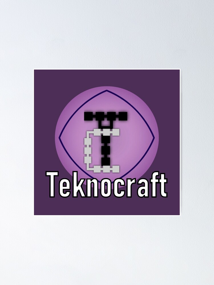 "Teknocraft Minecraft Logo" Poster for Sale by Edenthaw Redbubble