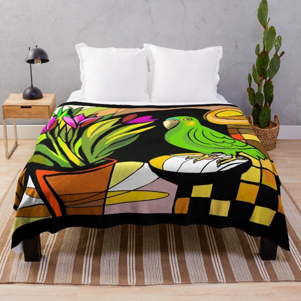 Item preview, Green amazon parrot designed and sold by Lemontreeart63.