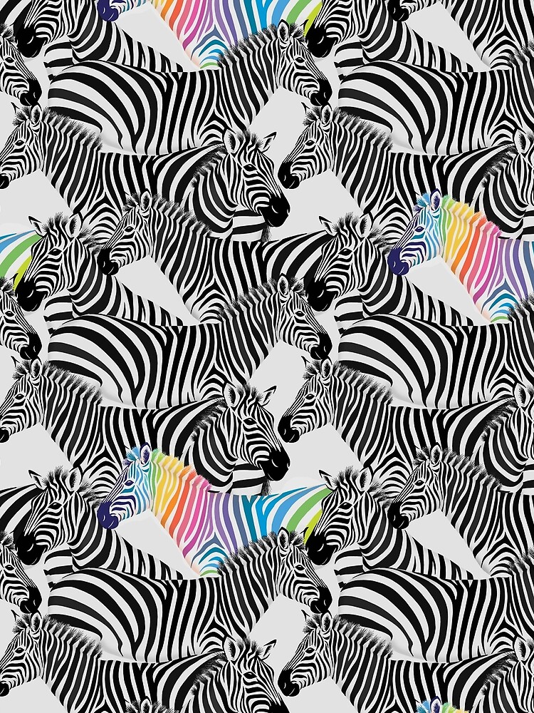 Thumbnail 5 of 5, Graphic T-Shirt, Stand With Pride Rainbow Zebras designed and sold by DelightfullyDo.