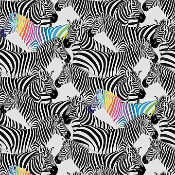 Artwork thumbnail, Stand With Pride Rainbow Zebras by Rainbow Pride