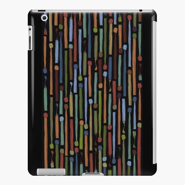 Matchstick Stripe in charcoal iPad Snap Case