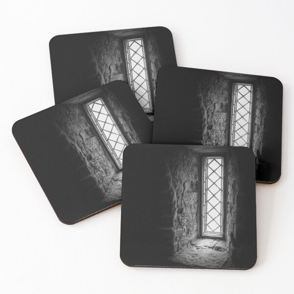 Item preview,  A black and white photo of an old medieval window designed and sold by Diana van Neck.