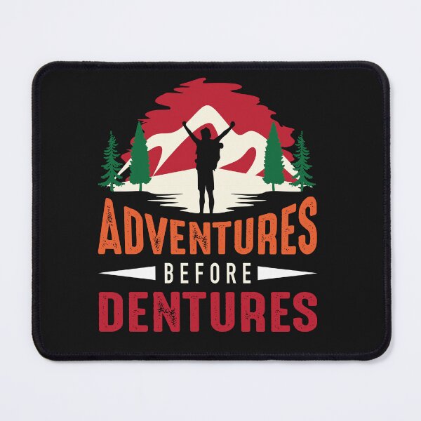 Item preview, Adventures before dentures hiking hikers funny Vintage Colors designed and sold by َART LOVERS ★★★★★.