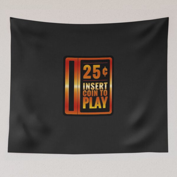 Item preview, Insert 25¢ to play classic arcade coin slot Sticker designed and sold by VanessaHowahl.