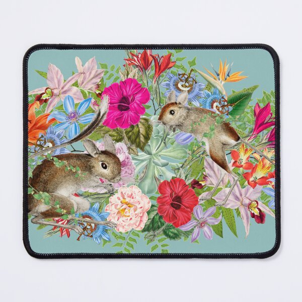 Item preview, Ornate Cute Jerboa In Tropics And Beautiful Decorative Cascading Tropical Flowers designed and sold by TrulyEpoque.