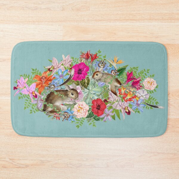 Item preview, Ornate Cute Jerboa In Tropics And Beautiful Decorative Cascading Tropical Flowers designed and sold by TrulyEpoque.