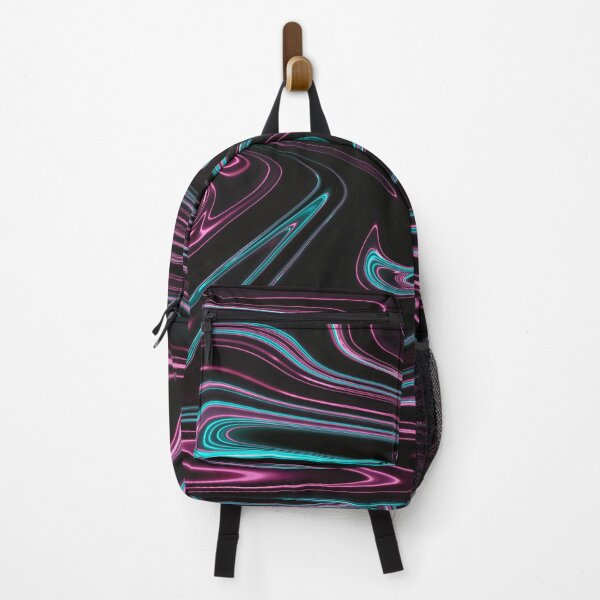 Item preview, Pink and Blue Neon Chrome Metallic Holographic Pattern designed and sold by PrettyPage.