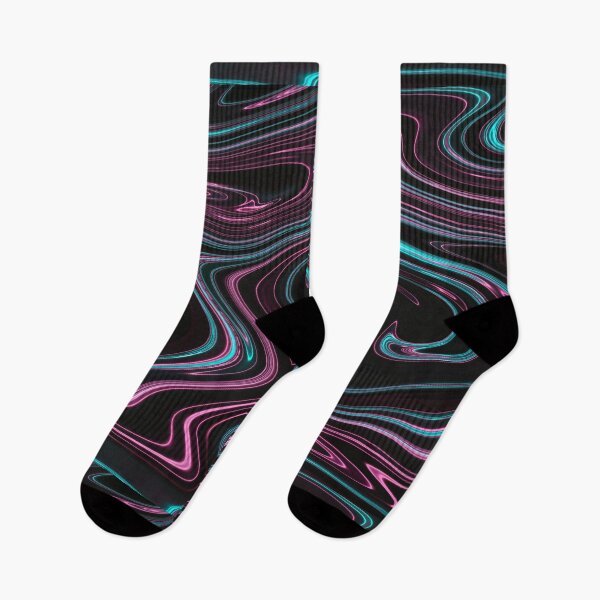Item preview, Pink and Blue Neon Chrome Metallic Holographic Pattern designed and sold by PrettyPage.
