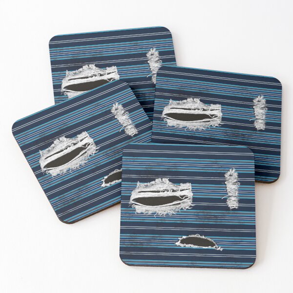 Item preview, Pretty Blue Stripes ...but ripped designed and sold by mixMixtli.