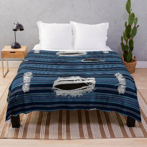 Item preview, Pretty Blue Stripes ...but ripped designed and sold by mixMixtli.