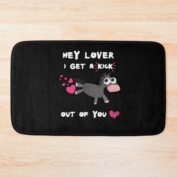 Item preview, Hey lover, I get a kick out of you,funny pun,cute donkey, lovers or valentines unisex shirt designed and sold by allycat57.