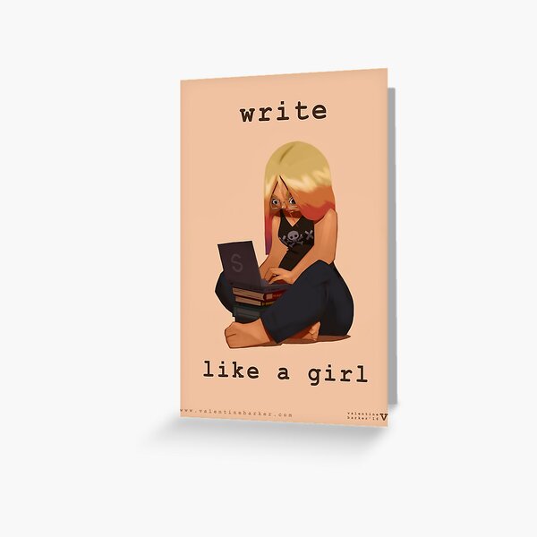 Write Like a Girl Greeting Card