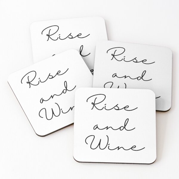 Item preview, Rise and Wine - minimalistic funny quote winelovers designed and sold by QuotedDesigns22.