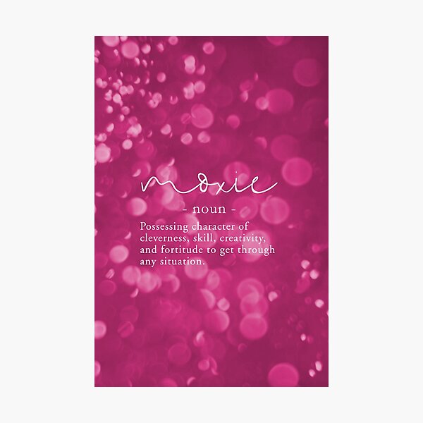 Moxie Definition - Pink Bokeh Sparkles Photographic Print