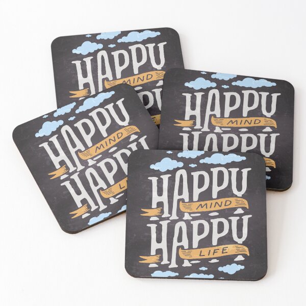 Item preview, Happy mind, Happy life — Motivation lettering, quote designed and sold by GreekTavern1979.