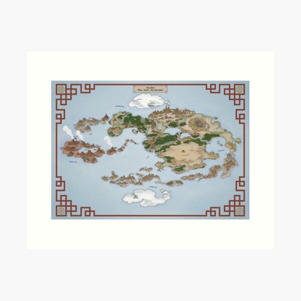 Item preview, AVATAR the Last Airbender full color detailed map designed and sold by NerdyMaps.