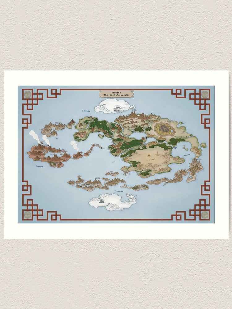 Avatar: The Last Airbender Four Nations Wall Map Art