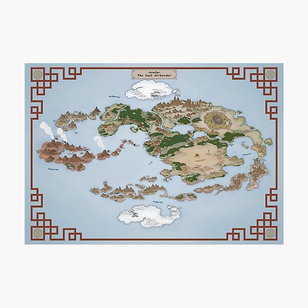 Item preview, AVATAR the Last Airbender full color detailed map designed and sold by NerdyMaps.