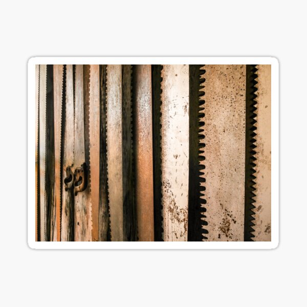 Relics from Rural Australia - Retired Rusted Cross Saws Sticker