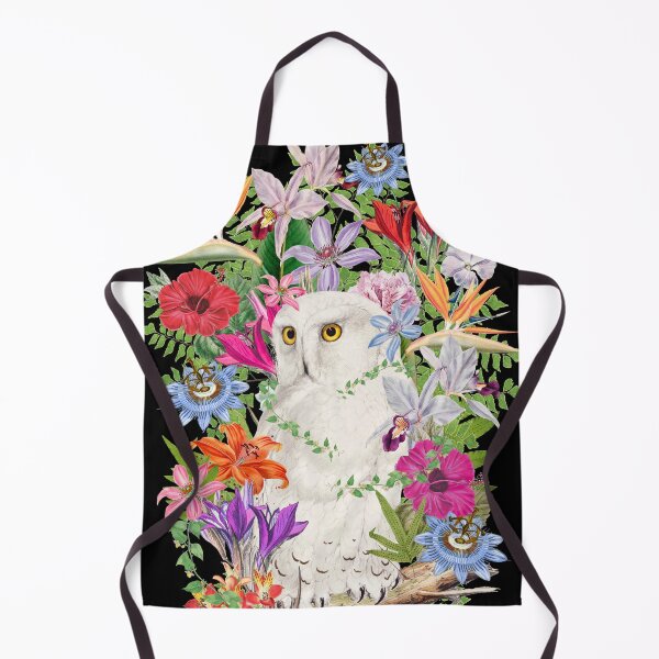 Item preview, Snowy Owl In The Tropics And Beautiful Decorative Vintage Tropical Flowers designed and sold by TrulyEpoque.