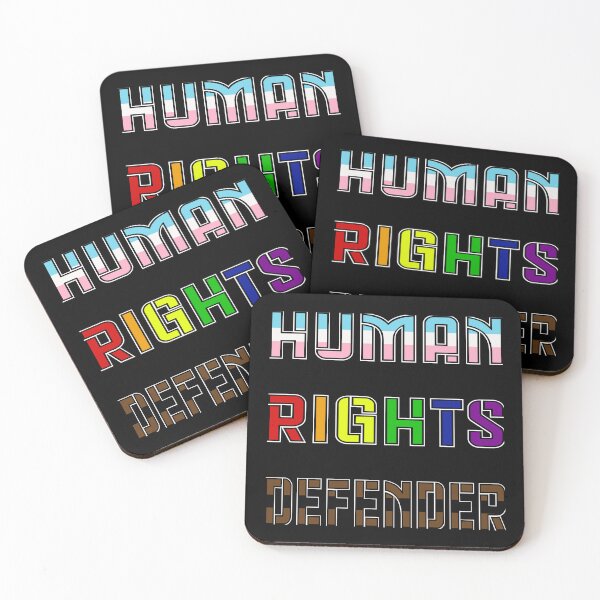 Item preview, Human Rights Activist  (Inspirational Quote • Stencil Style • LGBTQ+ flag colors) designed and sold by MyThingNow.