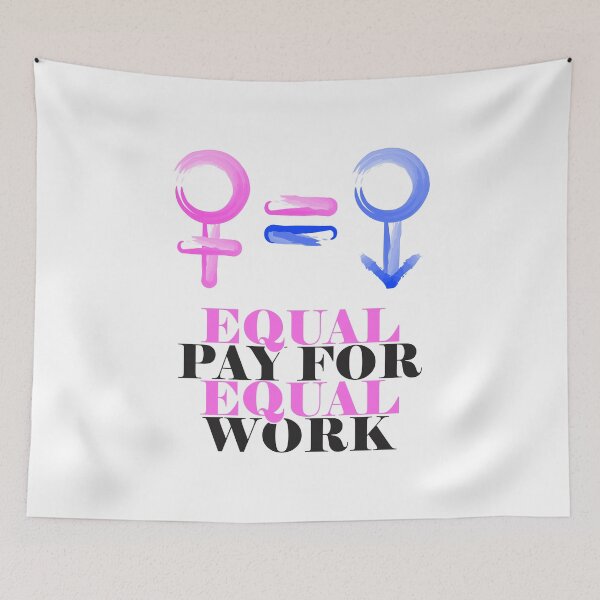 Item preview, Equal pay for equal work - Feminist designed and sold by crazycollective.